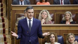 Pedro Sánchez, durante la sesión de control al Gobierno.