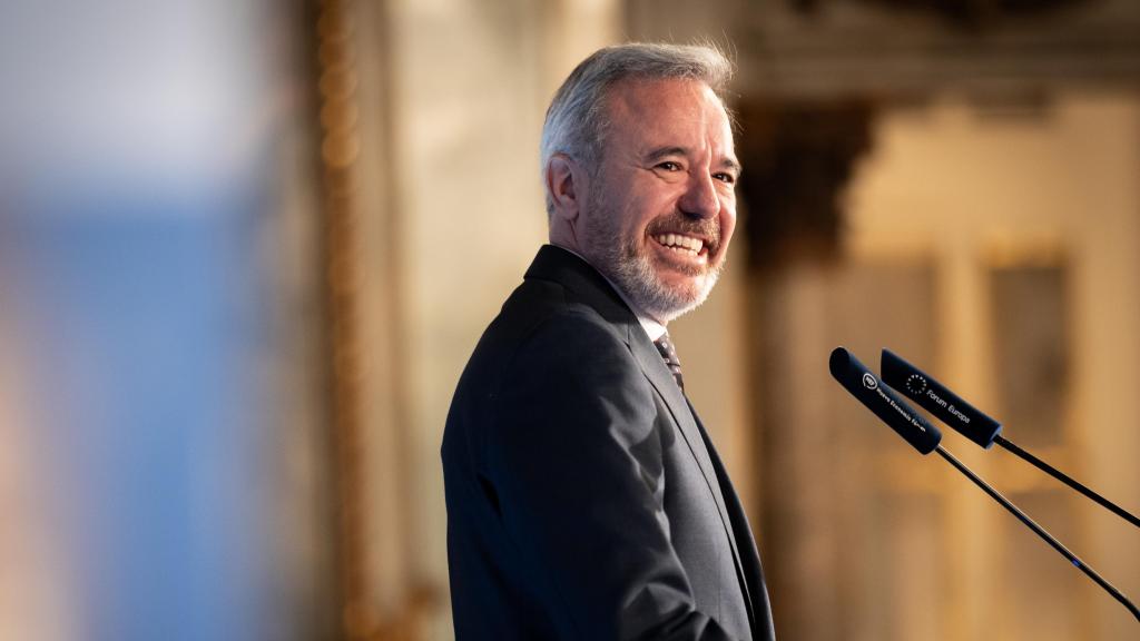 El presidente del Gobierno de Aragón, Jorge Azcón, este miércoles en un acto en Madrid.