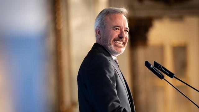 El presidente del Gobierno de Aragón, Jorge Azcón, este miércoles en un acto en Madrid.