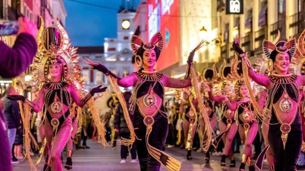 Uno de los desfiles de Carnaval en Madrid.