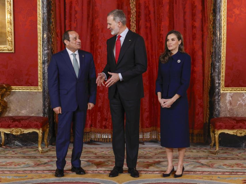 Los Reyes, junto al presidente de Egipto.