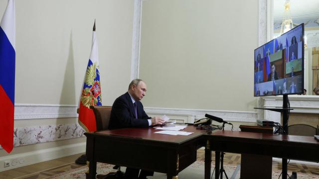 Putin, durante una reunión telemática celebrada este martes.