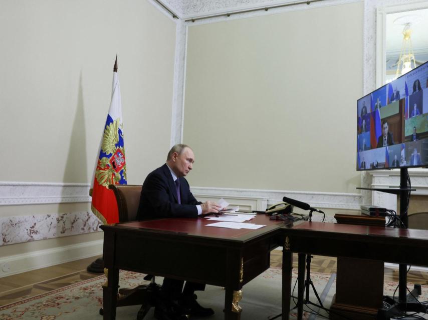 Putin, durante una reunión telemática celebrada este martes.
