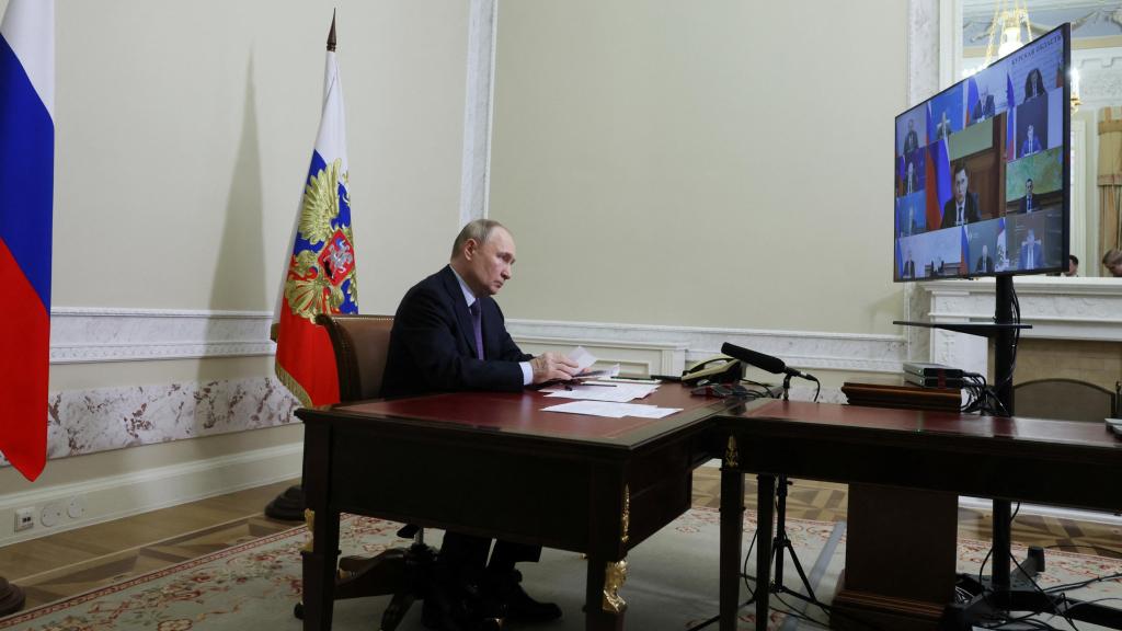 Putin, durante una reunión telemática celebrada este martes.