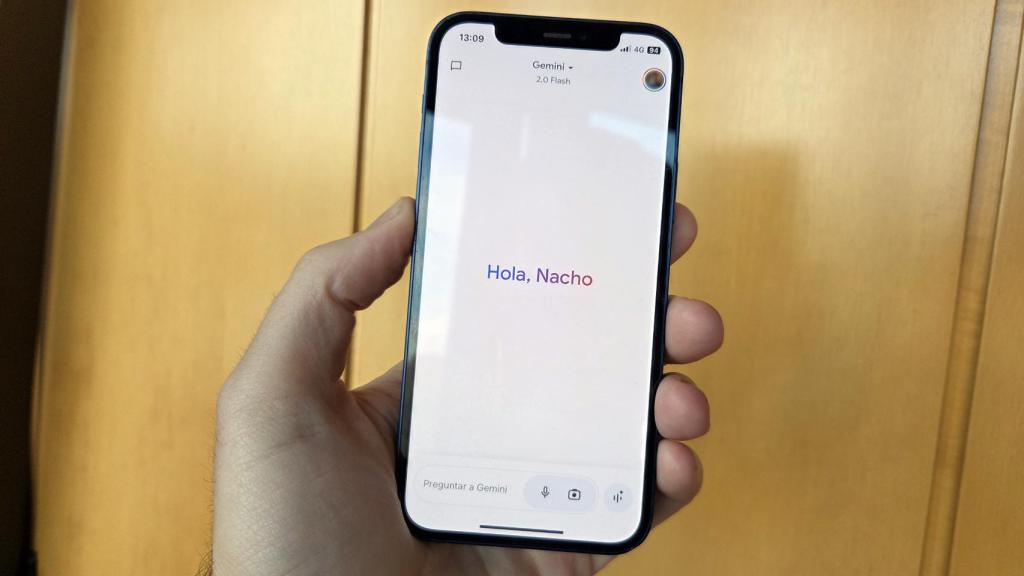 La app de Gemini en un iPhone.