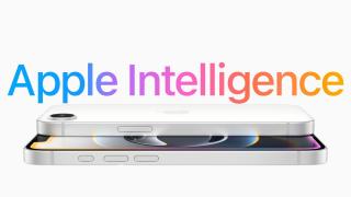 iPhone 16e junto al logo de Apple Intelligence.