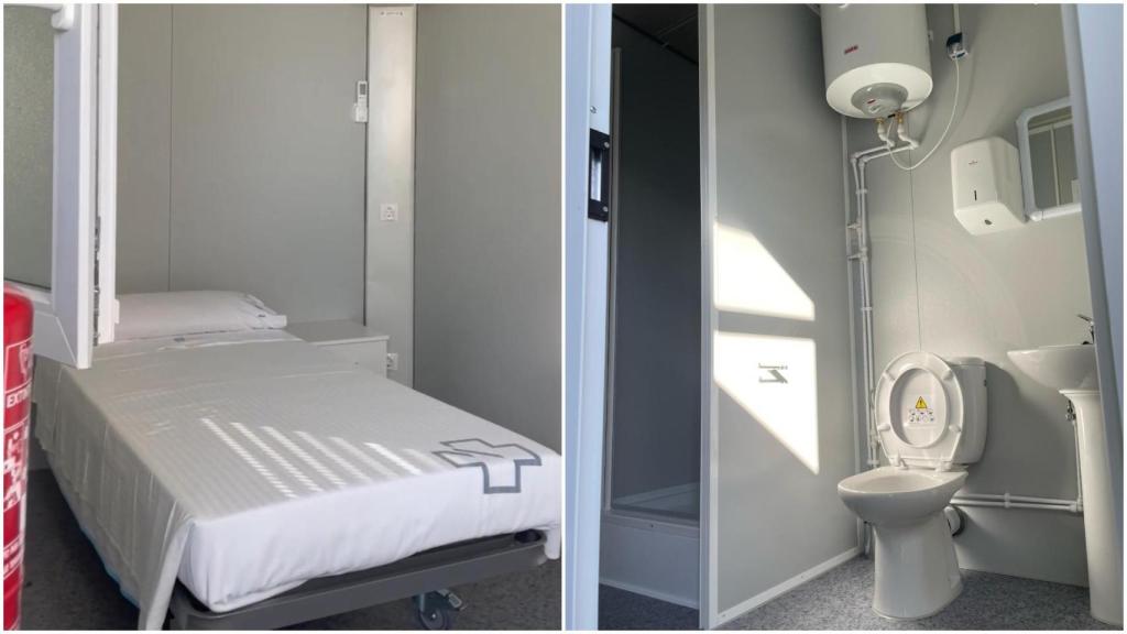 Así son los nuevos módulos habitacionales para el descanso del personal sanitario del CHUAC