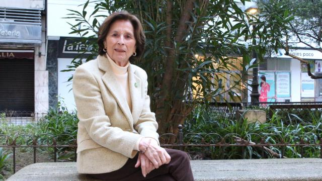 Carmen Marón, en una plaza de A Coruña.