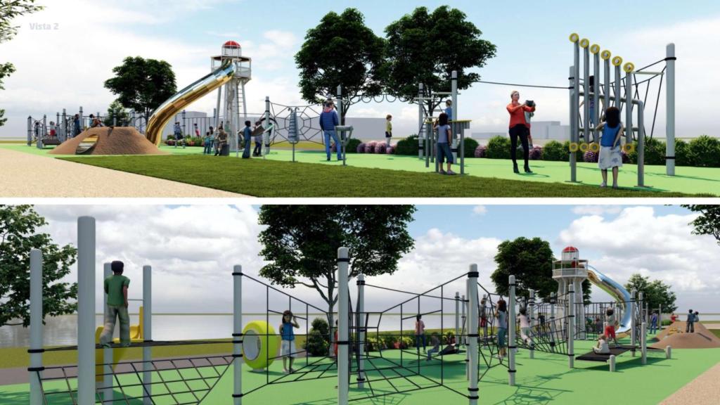 Así será el lavado de cara de la Alameda de Ramallosa, en Nigrán (Pontevedra).