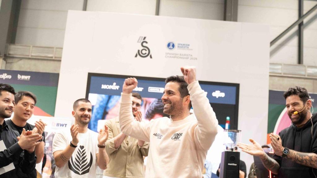 Marcos González celebra la victoria.