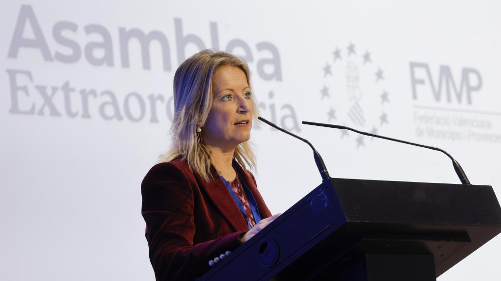 La alcaldesa de Xirivella, Paqui Bartual, presidenta de la Federación Valenciana de Municipios y Provincias. Efe / Kai Försterling