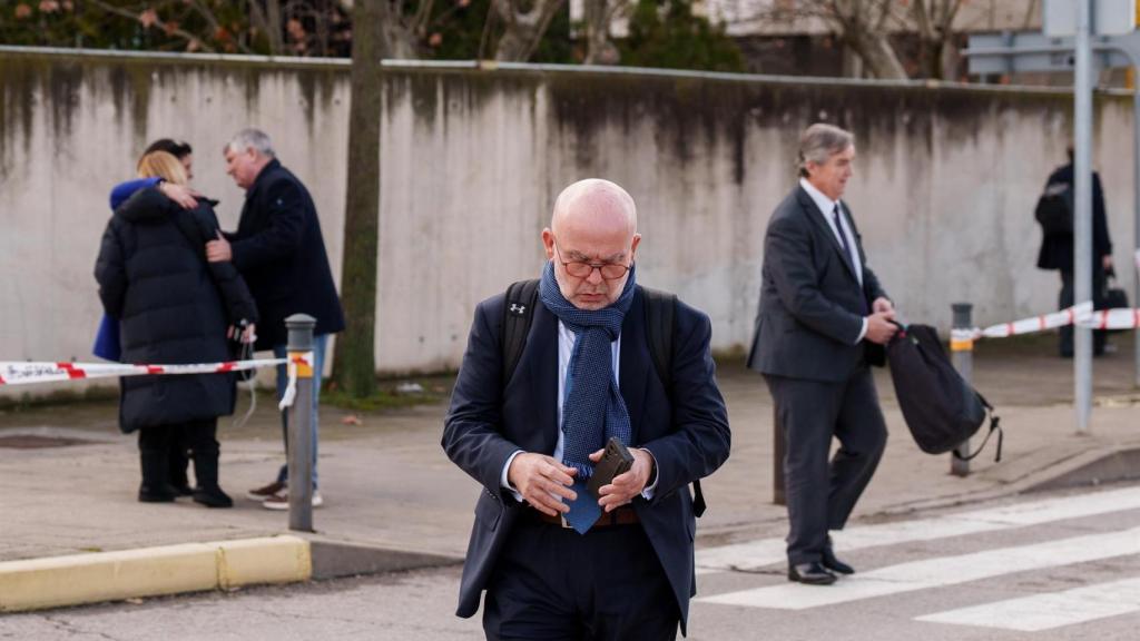El abogado Gonzalo Boye a su salida de la Audiencia Nacional, a 12 de febrero de 2025