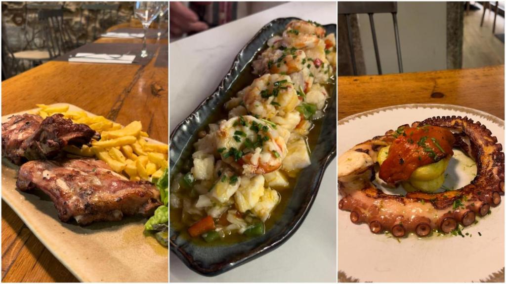 Platos del mesón A Cepa.