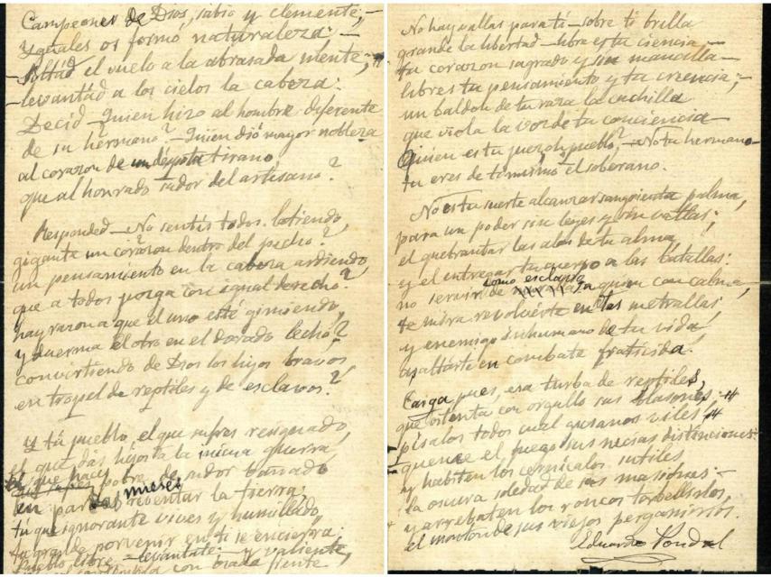 Brindis de Eduardo Pondal.