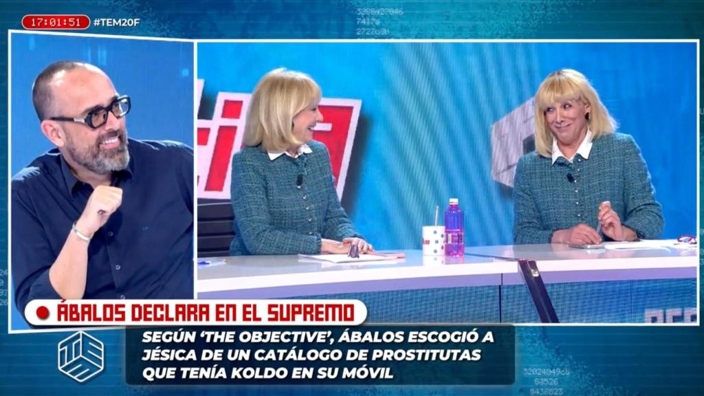 Risto Mejide, Esperanza Aguirre y Josep Ferré en 'Todo es mentira'.