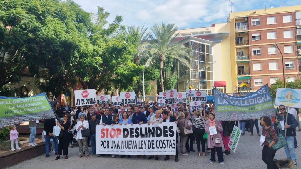 Manifestación contra los deslindes de Dénia en noviembre de 2023.