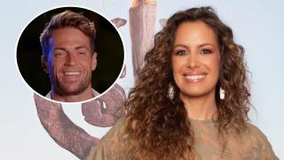 Laura Madrueño y Montoya, de 'La isla de las tentaciones', en un fotomontaje de BLUPER.