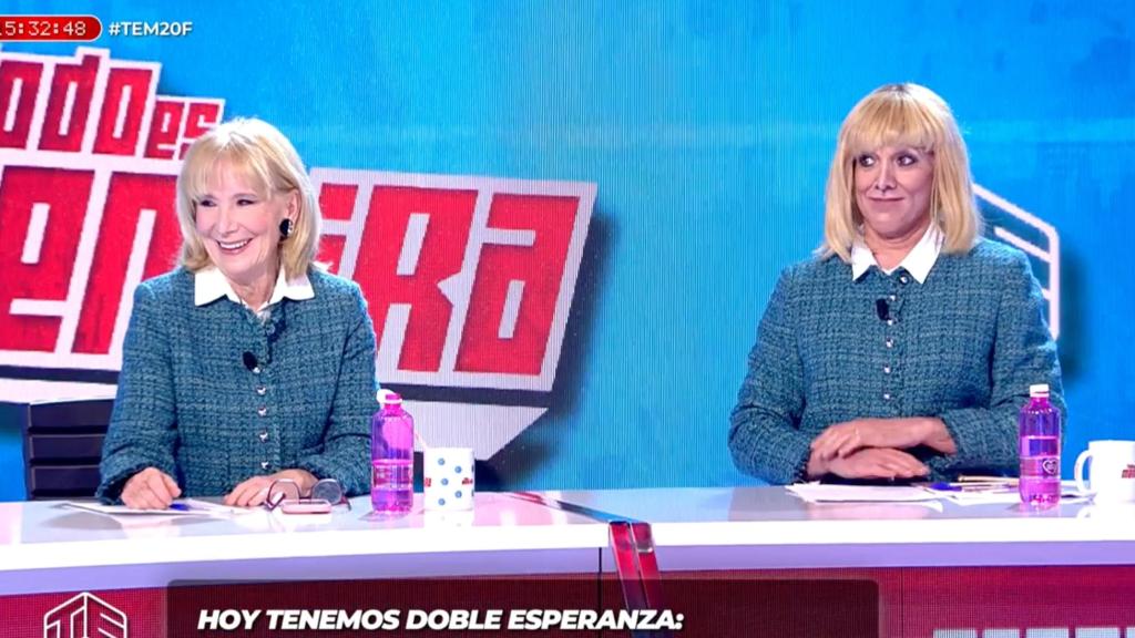 Esperanza Aguirre y Josep Ferré en 'Todo es mentira'.