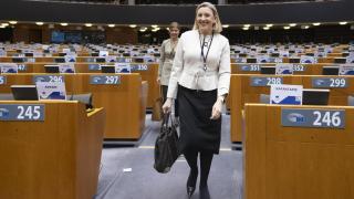 La vicepresidenta de la Junta, Isabel Blanco, a su llegada al pleno del Comité de las Regiones de la UE