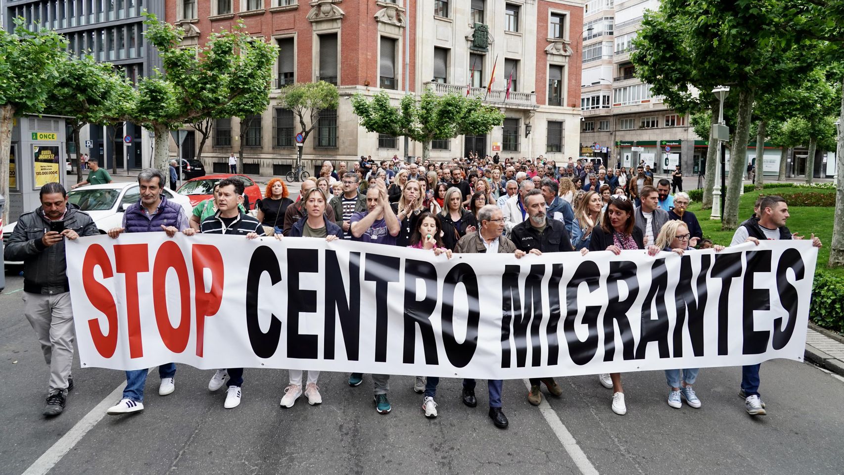 Concentración del pasado mes de junio por la apertura del Centro de Atención a Inmigrantes en Villarrodrigo de las Regueras