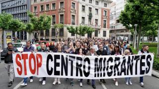 Concentración del pasado mes de junio por la apertura del Centro de Atención a Inmigrantes en Villarrodrigo de las Regueras