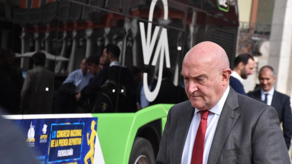 Jesús Julio Carnero este jueves tras la presentación de  la XLIV Gala  Nacional del Deporte 2025 y el LXI Congreso Nacional de la Prensa Deportiva que se celebrarán en Valladolid