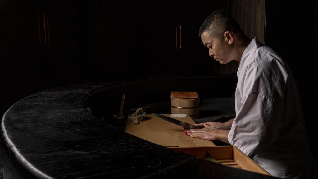 La barra omakase de Toki.