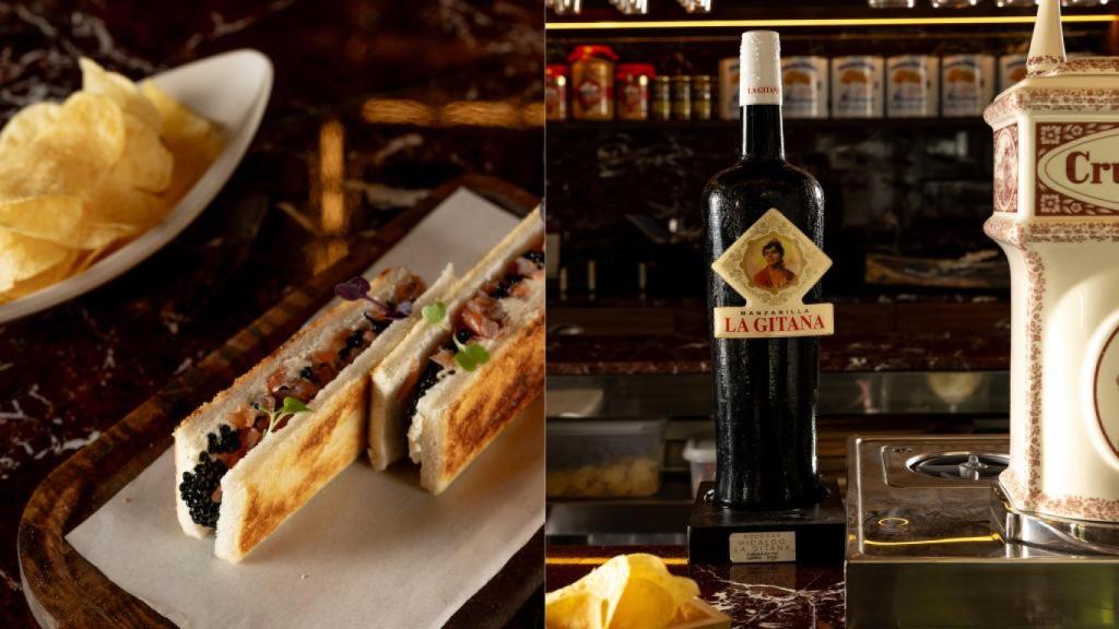 Uno de los sándwiches de Maestro y manzanilla La Gitana.