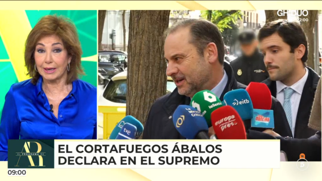 Ana Rosa Quintana ha dedicado su editorial de este jueves a José Luis Ábalos, el cortafuegos del PSOE.