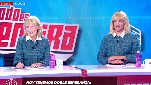 Esperanza Aguirre y Josep Ferré en 'Todo es mentira'.