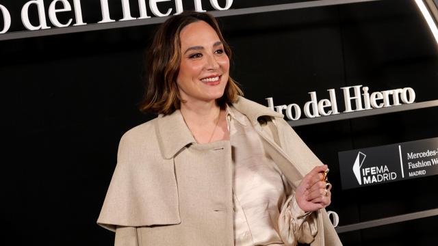 La empresaria y socialité Tamara Falcó este jueves, 20 de febrero, en el desfile de Pedro del Hierro.