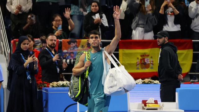 Alcaraz, tras caer contra Lehecka en el ATP 500 de Doha.