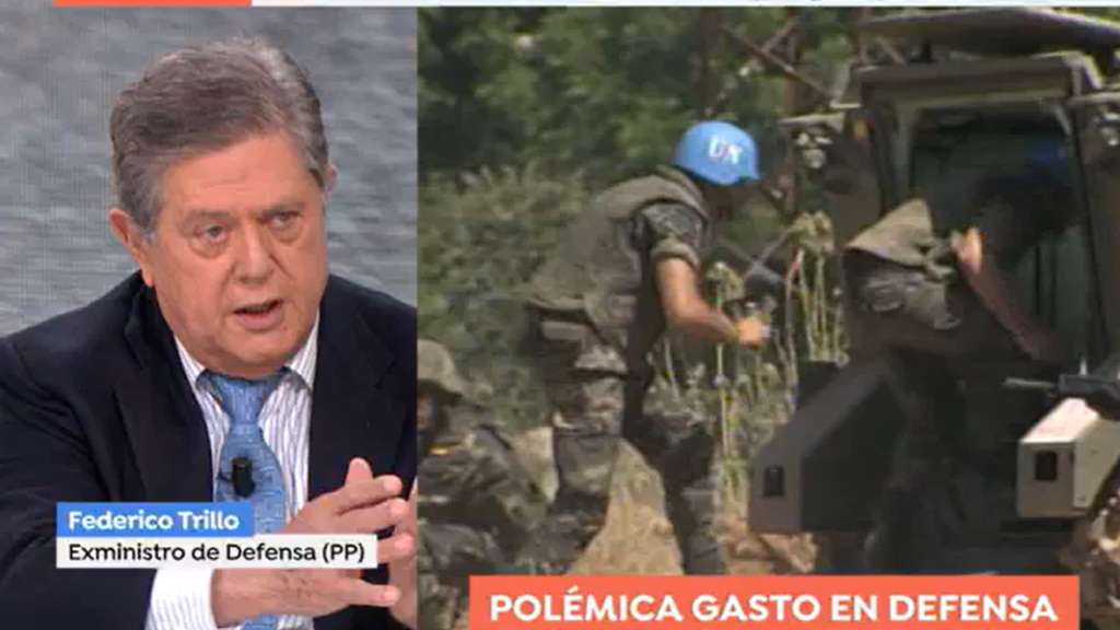 El exministro de Defensa Federico Trillo durante el programa.