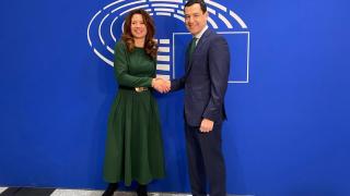 Juanma Moreno, elegido para la presidencia del Comité de las Regiones,este jueves en Bruselas.