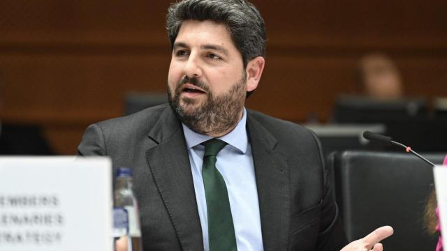 Fernando López Miras, este jueves, en el Comité de las Regiones de la Unión Europea.