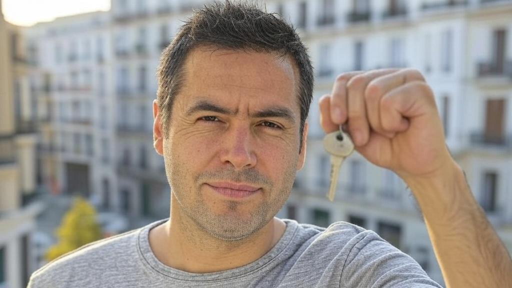 Imagen de un hombre con una llave.