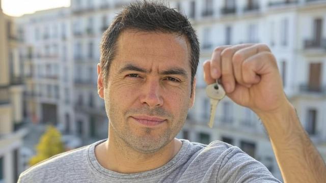 Imagen de un hombre con una llave.