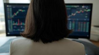 Mujer invirtiendo en Bolsa