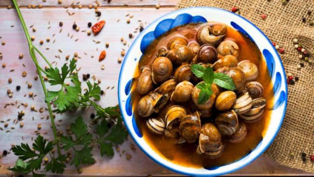 Imagen de archivo de una receta de caracoles.