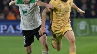 Julen Lobete durante el Racing de Santander vs. Málaga CF