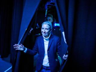 Alice Weidel, el pasado domingo, a su salida del plató del programa de televisión 'Quadrell'.