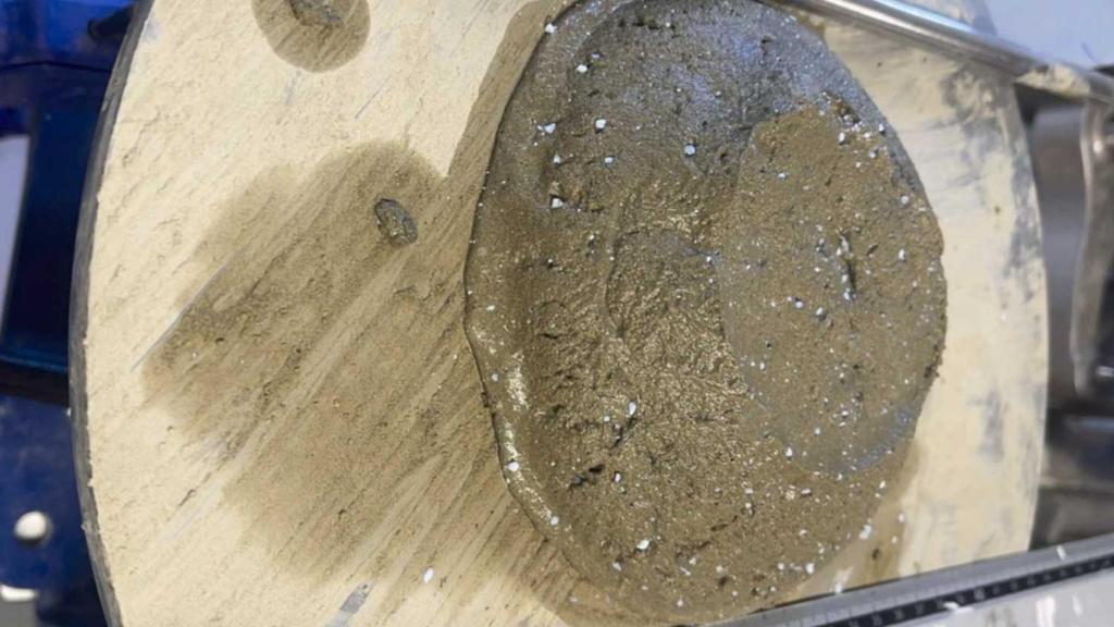Una de las pruebas con el nuevo mortero desarrollado por investigadores de la Universidad de Newcastle