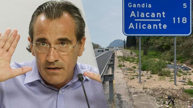 Arturo Torró, en una imagen de archivo, y el arcen en el que fue asesinado este miércoles. Efe / EE