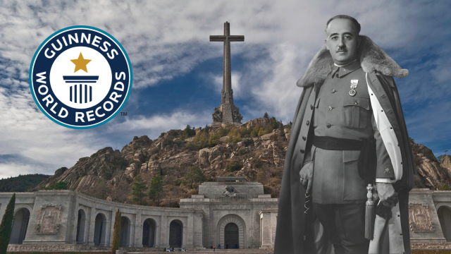 La cruz del Valle de los Caídos cuenta con dos récord Guinness gracias al tamaño de su basílica y de su cruz.