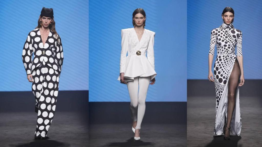 Siluetas del desfile de Claro Couture en la MBFW.