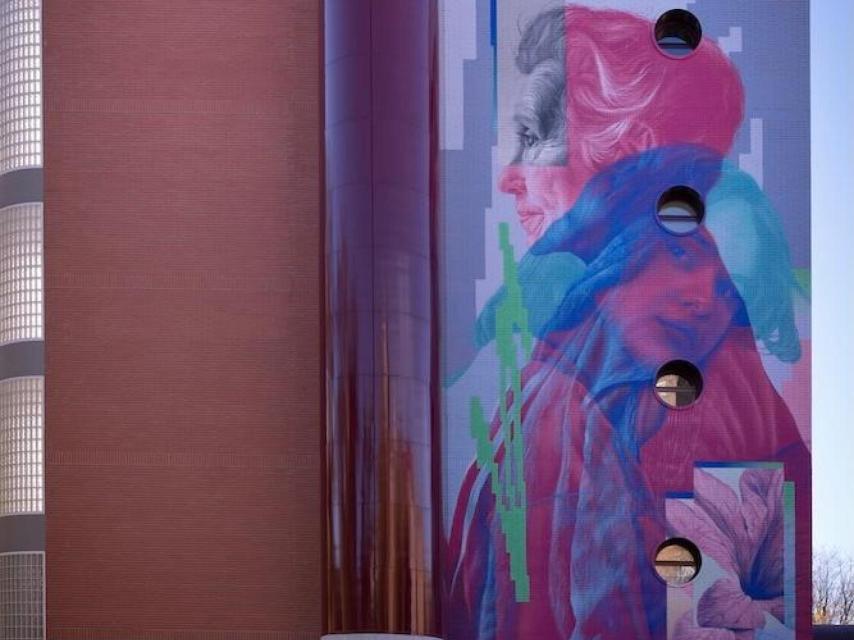 La obra de JOTALO en la Avenida de Moratalaz.