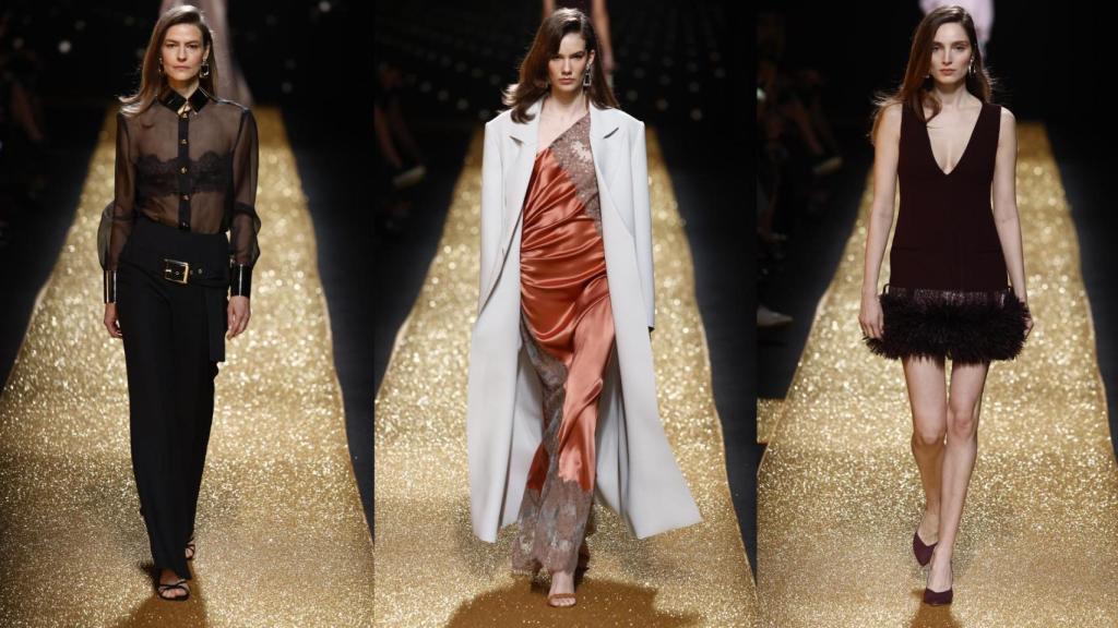 Siluetas  del desfile de Isabel Sanchis.