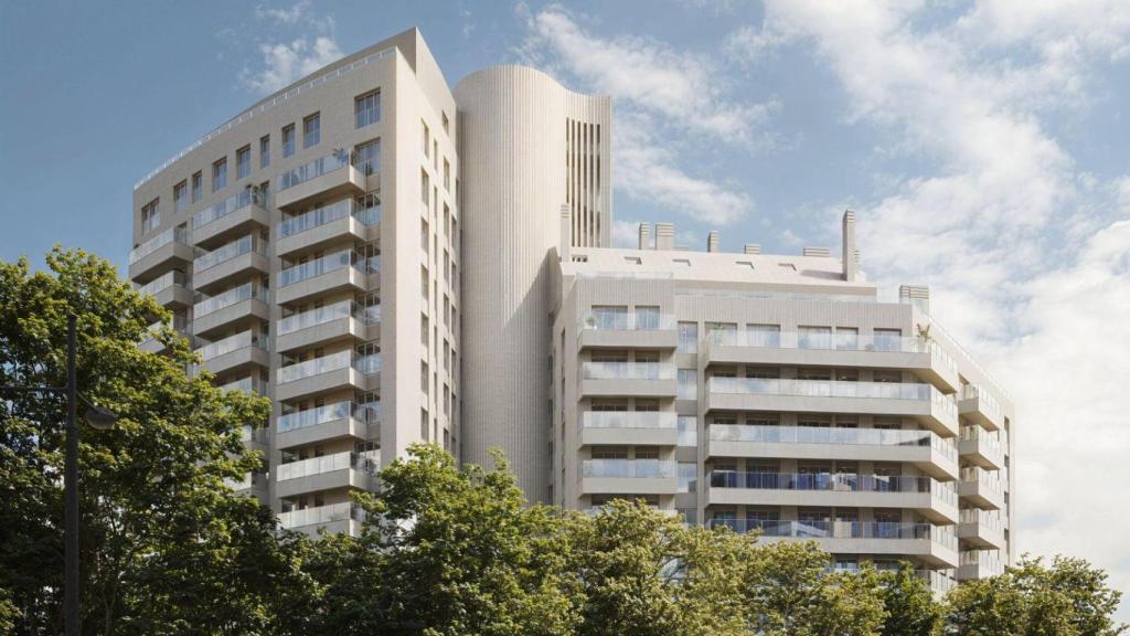 Figuración del edificio remodelado de Campanar. EE