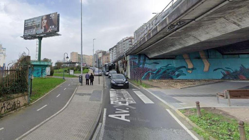 Avenida de Os Castros con la avenida del Ejército.