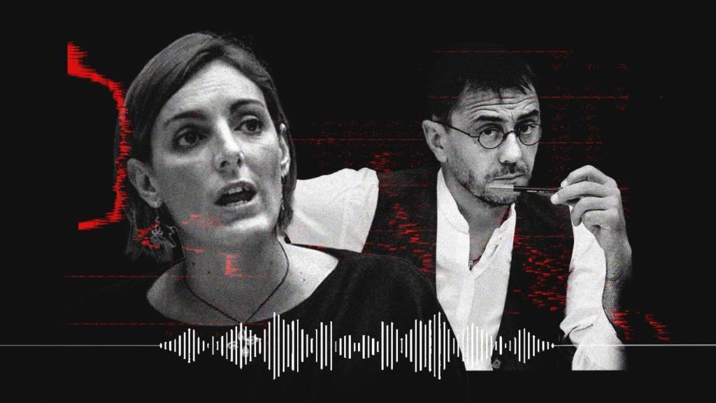 La exeurodiputada de Podemos Lola Sánchez Caldentey y el ideólogo del partido, Juan Carlos Monedero.